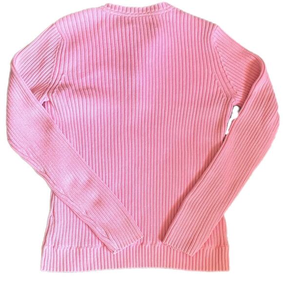 Y2k piink Tommy Hilfiger  ribbed1/4 zip sweater - Picture 2 of 3